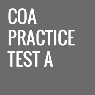 COA Practice Test A